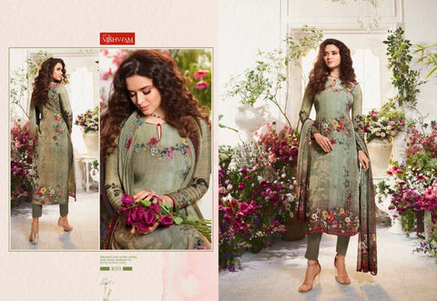Vishwam Fabric Launched Cafe Lette Vol 7 Crapes Fancy Designer Salwar Suits