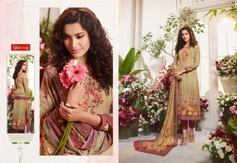 Vishwam Fabric Launched Cafe Lette Vol 7 Crapes Fancy Designer Salwar Suits