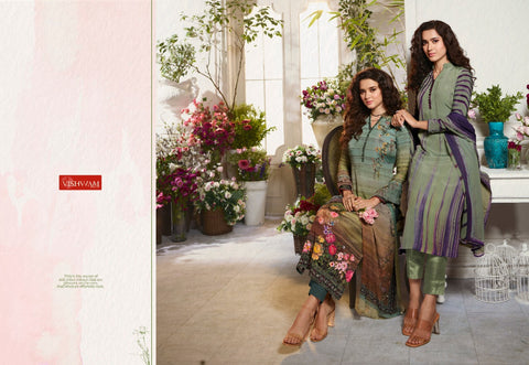 Vishwam Fabric Launched Cafe Lette Vol 7 Crapes Fancy Designer Salwar Suits