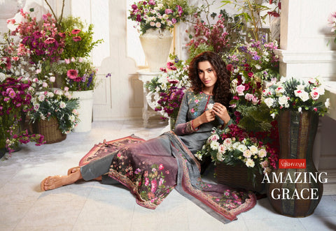 Vishwam Fabric Launched Cafe Lette Vol 7 Crapes Fancy Designer Salwar Suits