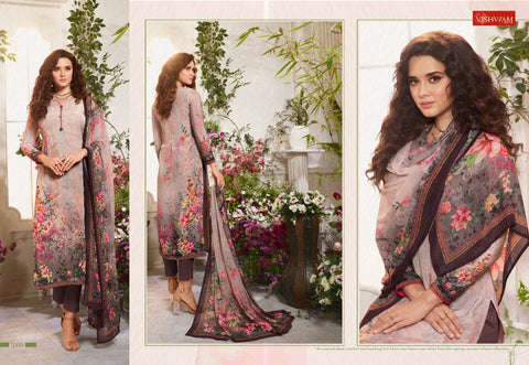 Vishwam Fabric Launched Cafe Lette Vol 7 Crapes Fancy Designer Salwar Suits