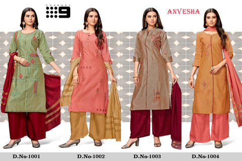 Channel 9 Presents Anvesha Silk Model Fancy Designer Kurtis Collection