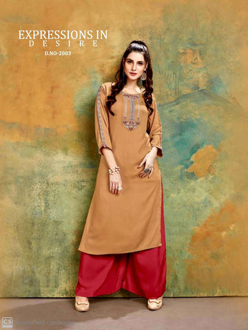 Channel 9 Presents Polite Rayon Embroidery Work Fancy Designer Kurtis