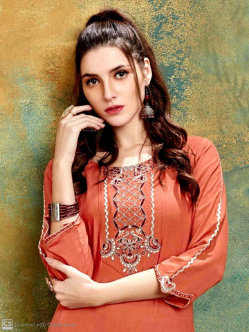 Channel 9 Presents Polite Rayon Embroidery Work Fancy Designer Kurtis