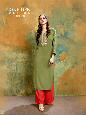 Channel 9 Presents Polite Rayon Embroidery Work Fancy Designer Kurtis