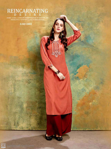Channel 9 Presents Polite Rayon Embroidery Work Fancy Designer Kurtis