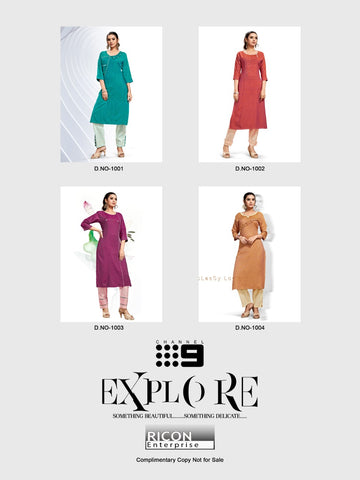Channel 9 Presents Vivana Rayon Daily Wear Kurtis Collection