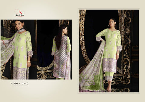 KAARA SUIT CHARIZMA COLOUR COTTON WITH EMBROIDERY WORK SALWAR SUIT