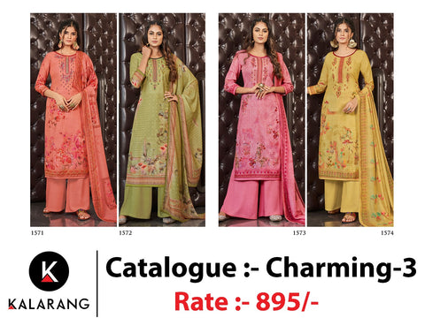 Kalarang Charming Vol 3 Pakistani Embroidery Work Salwar Kameez