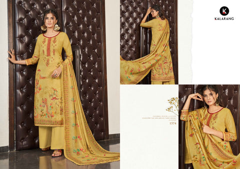 Kalarang Presents Charming Vol 3 Maslin Embroidery Work Fancy Designer Salwar Suits