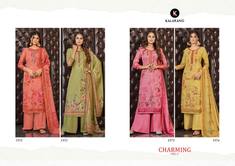 Kalarang Charming Vol 3 Pakistani Embroidery Work Salwar Kameez
