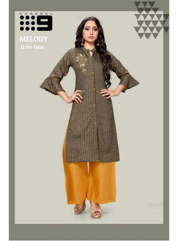 Channel 9 Presents Melody Chanderi Daily Wear Kurtis Collection