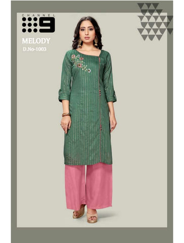 Channel 9 Presents Melody Chanderi Daily Wear Kurtis Collection