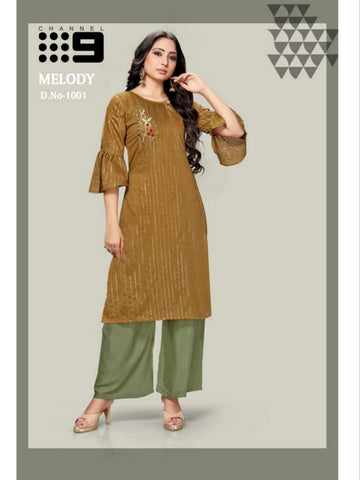 Channel 9 Presents Melody Chanderi Daily Wear Kurtis Collection