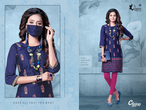 Kinti Presents Classic Vol 10 Rayon Printed Daily Wear Kurtis Collection