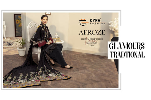 Afroze Jam Cotton Fabric Pakistani Designer Salwar Kameez