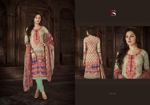 Deepsy Suit Florent 22 Pure Cotton Embroidery Work Pakistani Collection Suits