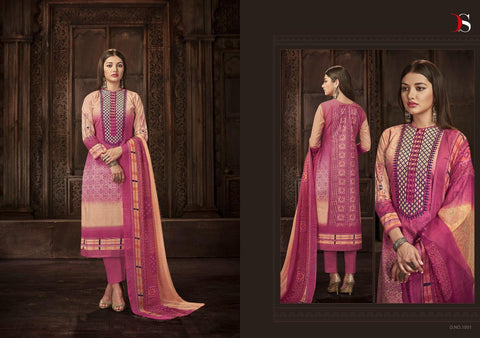 Deepsy Suit Florent 22 Pure Cotton Embroidery Work Pakistani Collection Suits