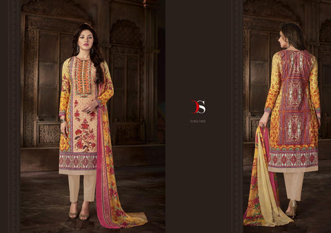 Deepsy Suit Florent 22 Pure Cotton Embroidery Work Pakistani Collection Suits