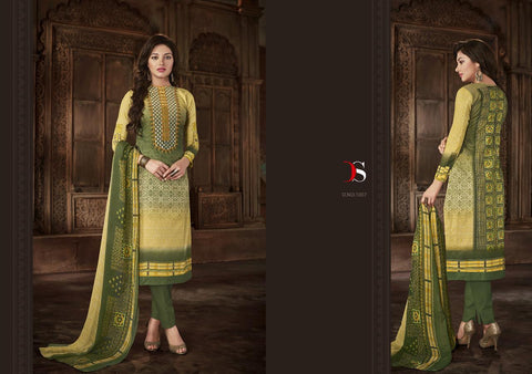 Deepsy Suit Florent 22 Pure Cotton Embroidery Work Pakistani Collection Suits