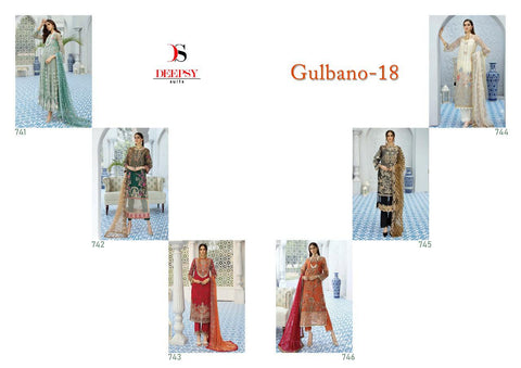 Deepsy Suit Gulbano Vol 18 Net Fabric With Embroidery Work Salwar Suit
