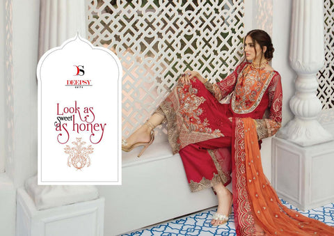 Deepsy Suit Gulbano Vol 18 Net Fabric With Embroidery Work Salwar Suit