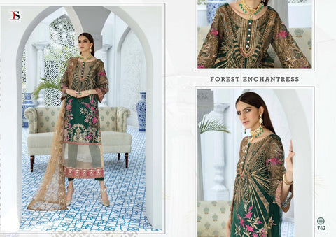 Deepsy Suit Gulbano Vol 18 Net Fabric With Embroidery Work Salwar Suit