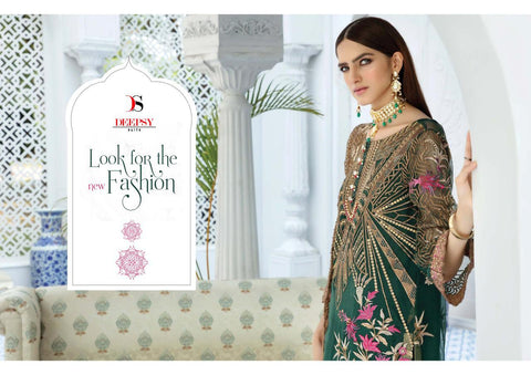 Deepsy Suit Gulbano Vol 18 Net Fabric With Embroidery Work Salwar Suit