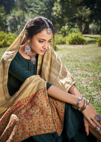 Deepsy Suit Presents Queeni Pashmina Printed Embroidery Work Fancy Designer Salwar Kameez
