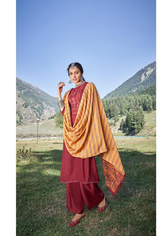 Deepsy Suit Presents Queeni Pashmina Printed Embroidery Work Fancy Designer Salwar Kameez