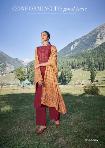 Deepsy Suit Presents Queeni Pashmina Printed Embroidery Work Fancy Designer Salwar Kameez