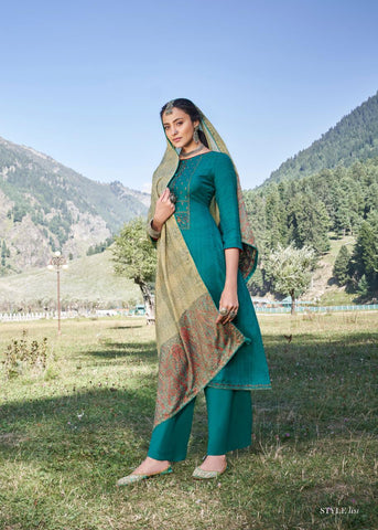 Deepsy Suit Presents Queeni Pashmina Printed Embroidery Work Fancy Designer Salwar Kameez