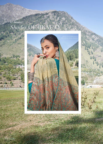 Deepsy Suit Presents Queeni Pashmina Printed Embroidery Work Fancy Designer Salwar Kameez