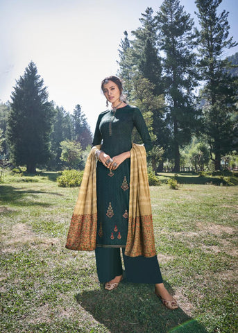 Deepsy Suit Presents Queeni Pashmina Printed Embroidery Work Fancy Designer Salwar Kameez