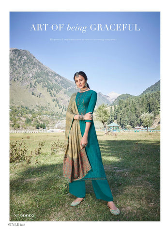 Deepsy Suit Presents Queeni Pashmina Printed Embroidery Work Fancy Designer Salwar Kameez