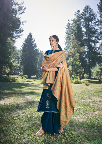 Deepsy Suit Presents Queeni Pashmina Printed Embroidery Work Fancy Designer Salwar Kameez