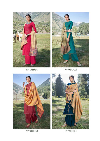 Deepsy Suit Presents Queeni Pashmina Printed Embroidery Work Fancy Designer Salwar Kameez