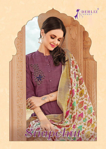 Dehliz Trendz Presents Snapchat Rose Silk Fancy Designer Kurtis With Plazzo