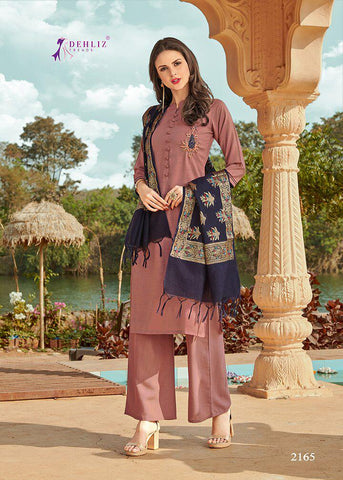 Dehliz Trendz Presents Snapchat Rose Silk Fancy Designer Kurtis With Plazzo