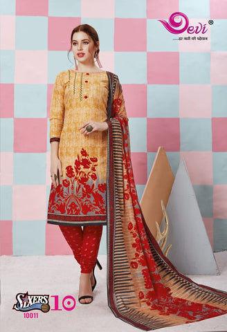 DEVI FASHION SIXER VOL 10 COTTON DRESS MATERIAL COLLECTION