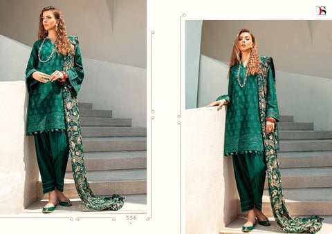 Deepsy Suits Flora Pure Cotton Self Embroidery Pakistani Suits