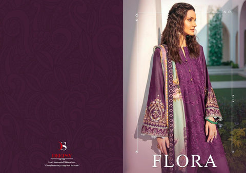 Deepsy Suits Flora Pure Cotton Self Embroidery Pakistani Suits