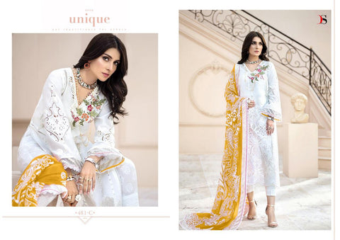 Deepsy Suits Maira B Gold Embroidery Cotton Pakistani Work Suits