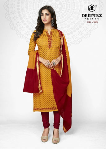 Deeptex Launched Tradition Vol 7 Cotton Printed Casual Wear Salwar Suits