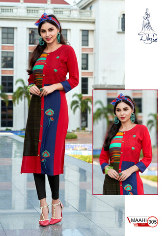 Diksha Launched Maahi Vol 3 Rayon Fancy Designer Kurtis Collections