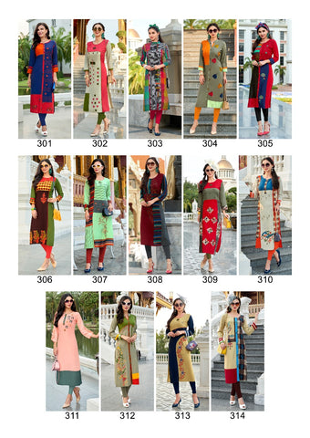 Diksha Launched Maahi Vol 3 Rayon Fancy Designer Kurtis Collections