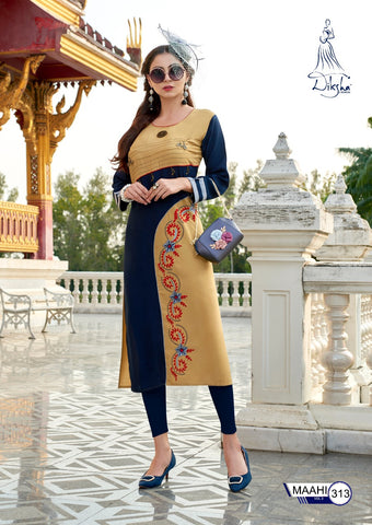Diksha Launched Maahi Vol 3 Rayon Fancy Designer Kurtis Collections