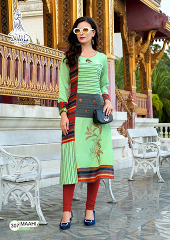 Diksha Launched Maahi Vol 3 Rayon Fancy Designer Kurtis Collections