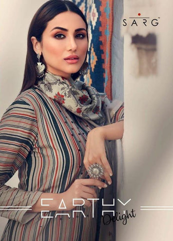 Sarg Presents Earthy Delight Viscose Printed Embroidery Work Fancy Designer Salwar Suits