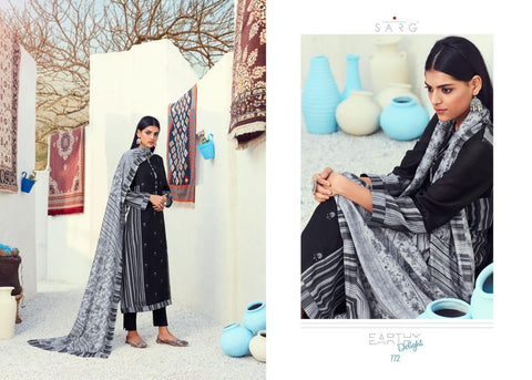 Sarg Presents Earthy Delight Viscose Printed Embroidery Work Fancy Designer Salwar Suits